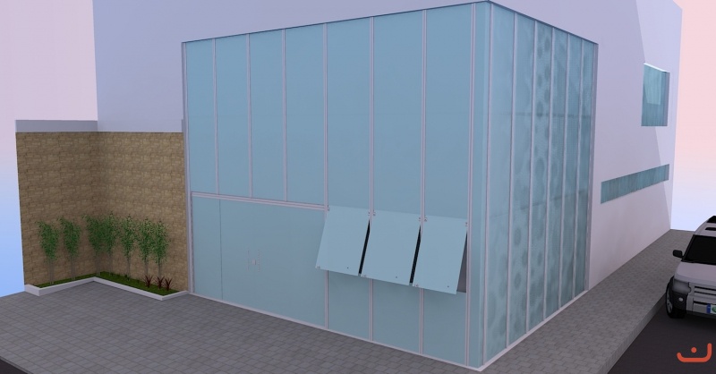 Fachada em Vidro Temperado Cristal Incolor 10 mm e 08 mm