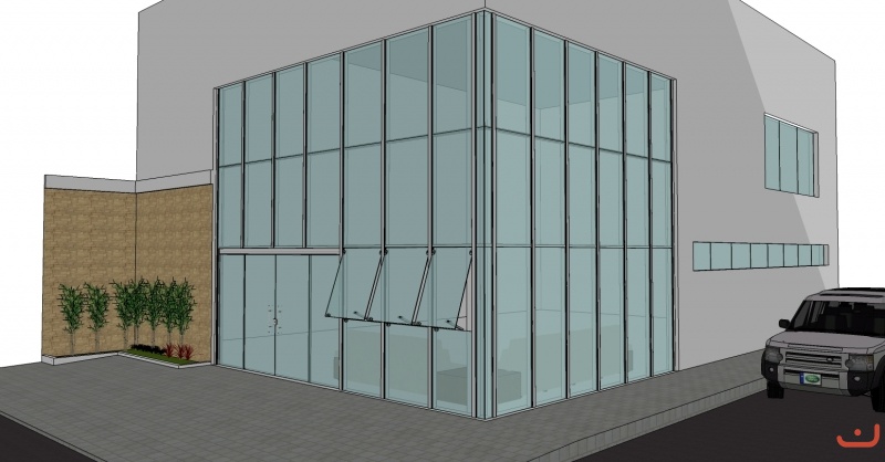 Fachada em Vidro Temperado Cristal Incolor 10 mm e 08 mm